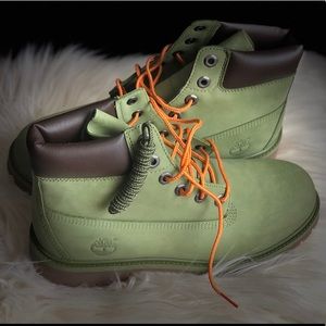Green Timberland Boots